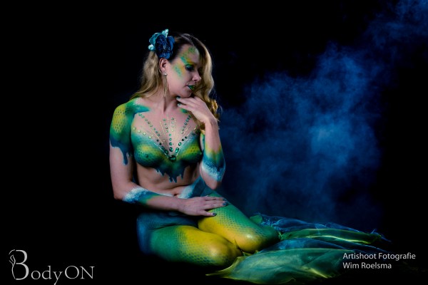 Bodypaint mermaid zeemeermin